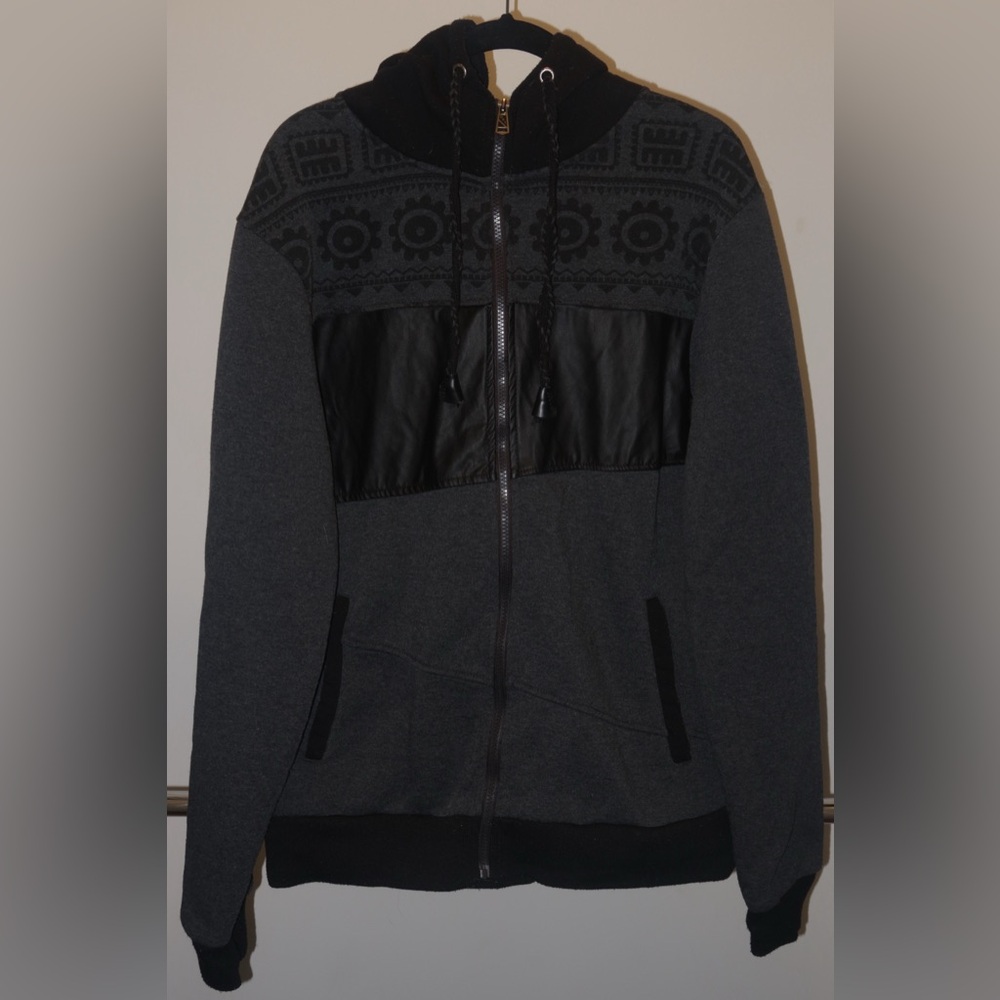 Men's Black and Gray Hoodie